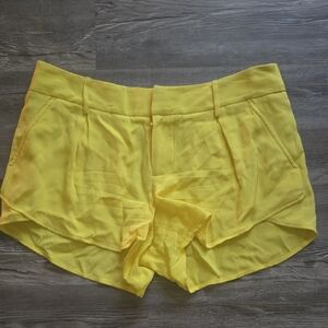 Alice + Olivia Yellow SILK Shorts